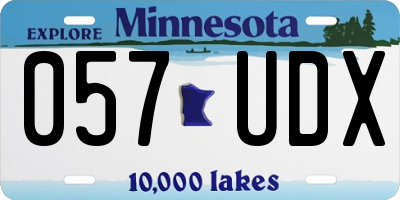 MN license plate 057UDX