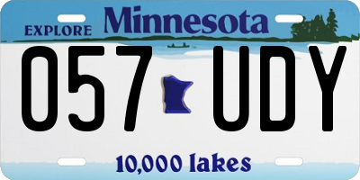 MN license plate 057UDY