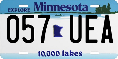 MN license plate 057UEA