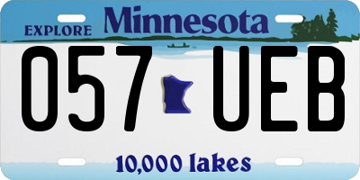 MN license plate 057UEB