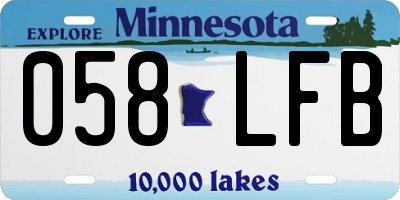 MN license plate 058LFB