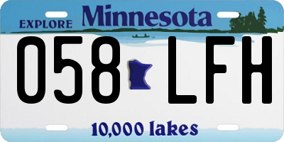 MN license plate 058LFH