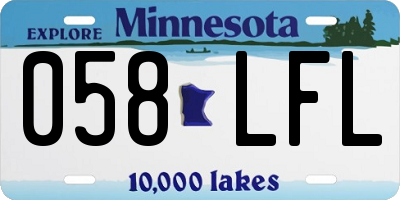 MN license plate 058LFL