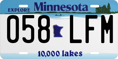 MN license plate 058LFM