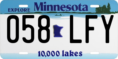 MN license plate 058LFY