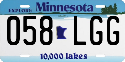 MN license plate 058LGG