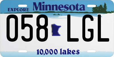 MN license plate 058LGL