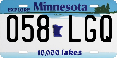 MN license plate 058LGQ