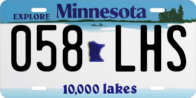 MN license plate 058LHS