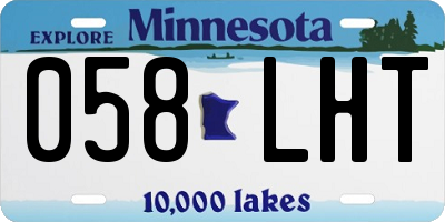 MN license plate 058LHT