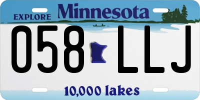 MN license plate 058LLJ