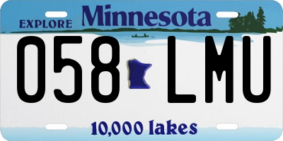 MN license plate 058LMU