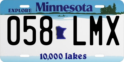 MN license plate 058LMX