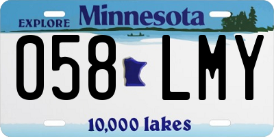 MN license plate 058LMY