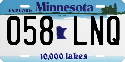 MN license plate 058LNQ