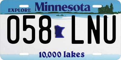 MN license plate 058LNU