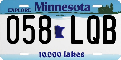 MN license plate 058LQB