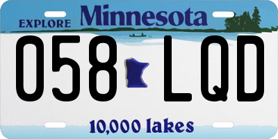 MN license plate 058LQD