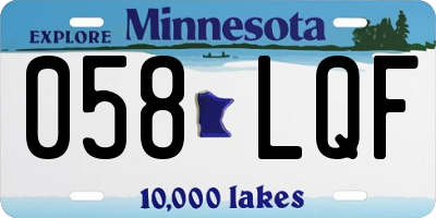 MN license plate 058LQF