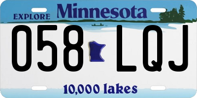 MN license plate 058LQJ