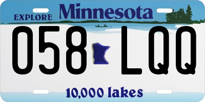 MN license plate 058LQQ