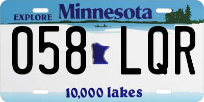 MN license plate 058LQR