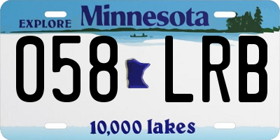MN license plate 058LRB