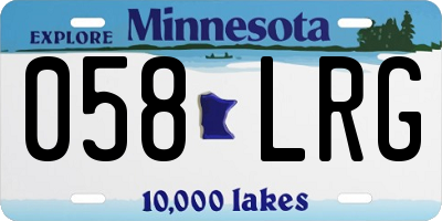 MN license plate 058LRG