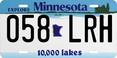 MN license plate 058LRH