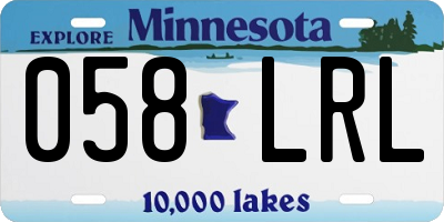 MN license plate 058LRL