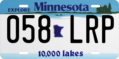 MN license plate 058LRP