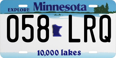 MN license plate 058LRQ