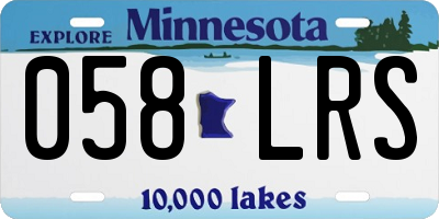 MN license plate 058LRS