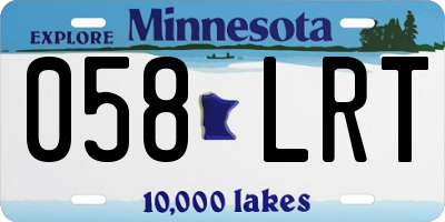 MN license plate 058LRT