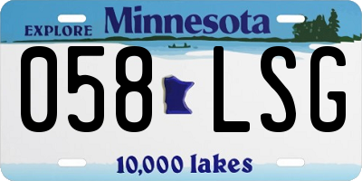 MN license plate 058LSG
