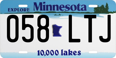 MN license plate 058LTJ
