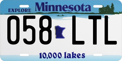 MN license plate 058LTL