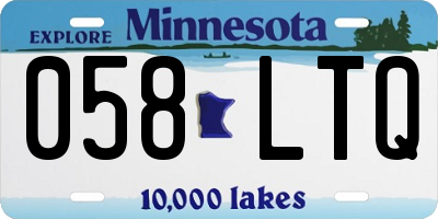 MN license plate 058LTQ