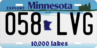 MN license plate 058LVG