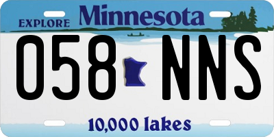 MN license plate 058NNS