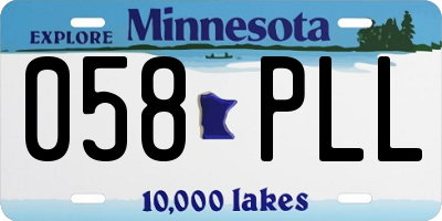MN license plate 058PLL