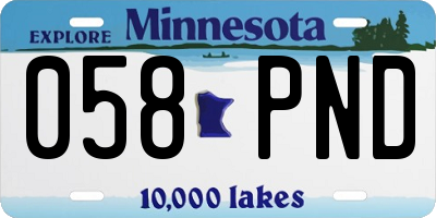 MN license plate 058PND