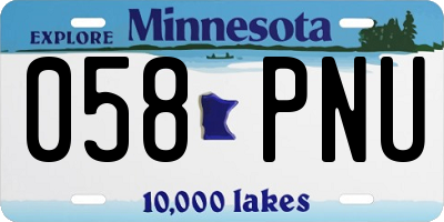 MN license plate 058PNU