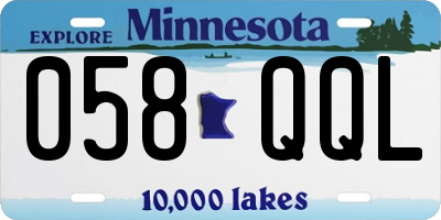 MN license plate 058QQL