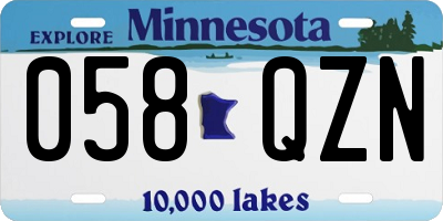 MN license plate 058QZN