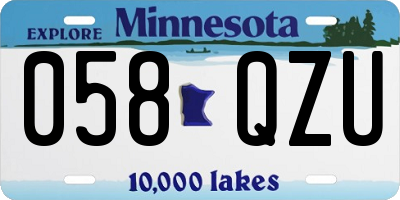 MN license plate 058QZU