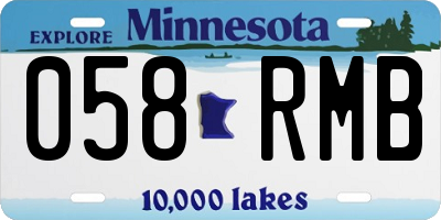 MN license plate 058RMB
