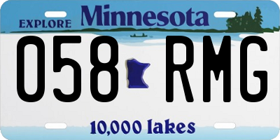 MN license plate 058RMG