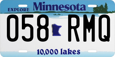 MN license plate 058RMQ