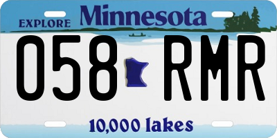 MN license plate 058RMR